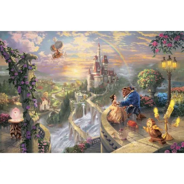 PUZZLE SCHMIDT DISNEY - T. KINKADE : LA BELLE ET LA BETE - 1000 PIECES – Image 2