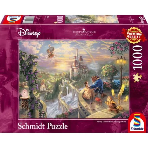 PUZZLE SCHMIDT DISNEY - T. KINKADE : LA BELLE ET LA BETE - 1000 PIECES