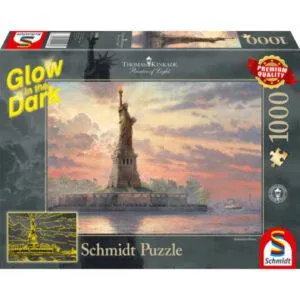 PUZZLE SCHMIDT - T. KINKADE : LA STATUE DE LA LIBERTE AU CREPUSCULE - 1000 PIECES