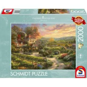 PUZZLE SCHMIDT - T. KINKADE : DANS LES VIGNES - 2000 PIECES