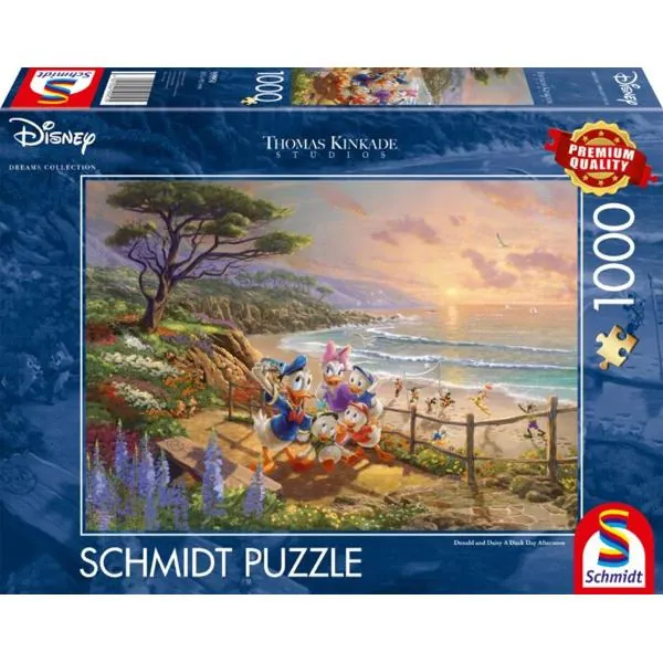 PUZZLE SCHMIDT DISNEY - T. KINKADE : DONALD AND DAISY A DUCK DAY AFTERNOON - 1000 PIECES