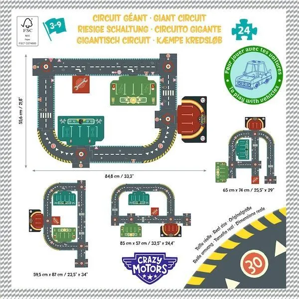 PUZZLE DJECO GEANT CIRCUIT DE VILLE - 20 PIECES – Image 8