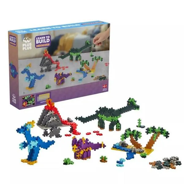 PLUS PLUS - KIT DECOUVERTE - DINOSAURES - 600 PIECES