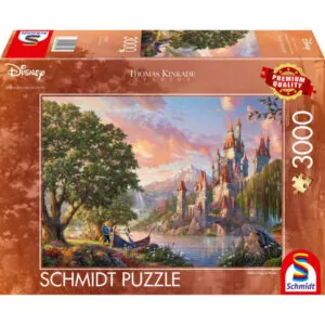 PUZZLE SCHMIDT DISNEY - T. KINKADE : LE MONDE MAGIQUE DE BELLE - 3000 PIECES