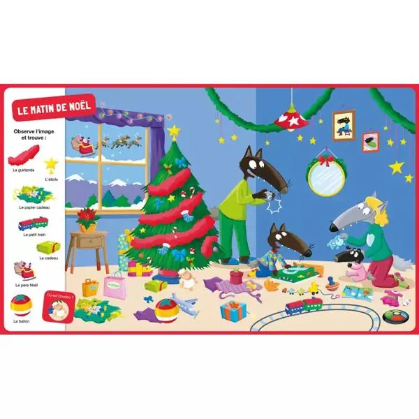 LIVRE CHERCHE ET TROUVE - VIVE NOEL AVEC P'TIT LOUP - AUZOU – Image 3