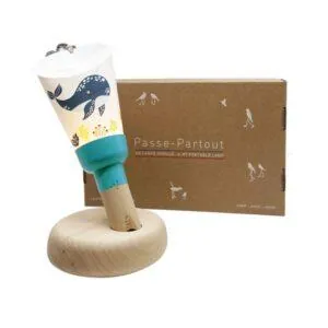 COFFRET LAMPE NOMADE 5 EN 1 : BALEINE REVEUSE MANCHE BLEU - MAISON POLOCHON