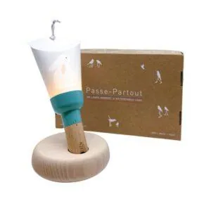 COFFRET LAMPE NOMADE 5 EN 1 : LAPIN ETOILE MANCHE BLEU - MAISON POLOCHON