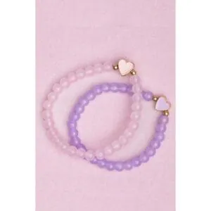 BRACELETS PERLES ET COEURS DORES - GREAT PRETENDERS
