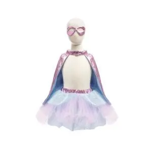 ENSEMBLE SUPER HEROINE ROSE-BLEU CLAIR 4/6 ANS - GREAT PRETENDERS