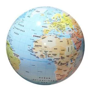 GLOBE TERRESTRE GONFLABLE PAYS ET VILLES DU MONDE - CALY
