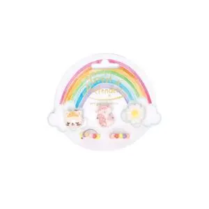 SET 5 BAGUES - FLEUR CHAT ARC EN CIEL - GREAT PRETENDERS