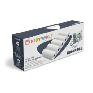 KIDYROLL - 5 ROULEAUX DE PAPIER STANDARD POUR KIDYPRINT - KIDYWOLF