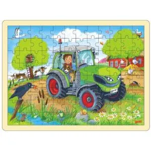 PUZZLE GOKI : TRACTEUR - 96 PIECES