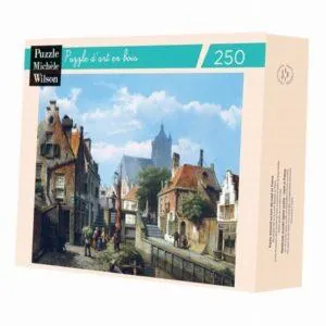 PUZZLE BOIS WILSON - W. KOEKKOEK : LA BARGE DE FOIN - 250 PIECES