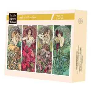 PUZZLE BOIS WILSON - A. MUCHA : LES PIERRES PRECIEUSES - 750 PIECES