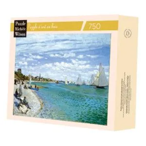 PUZZLE BOIS WILSON - C. MONET : REGATE A SAINT-ADRESSE - 750 PIECES
