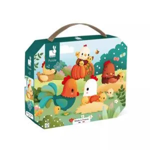 PUZZLE JANOD FERME : BIENVENUE A LA BASSE-COUR - 20 PIECES