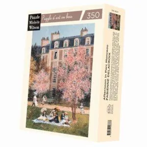PUZZLE BOIS WILSON - F. DELACROIX : L'APRES MIDI AU PARC MONCEAU - 350 PIECES