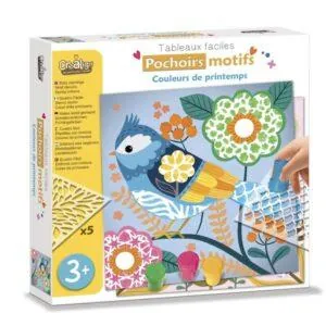 COFFRET POCHOIRS MOTIFS COULEURS DU PRINTEMPS - CREALIGN