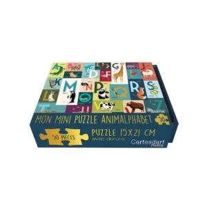 MINI PUZZLE CARTES D'ART : ANIMALPHABET - 50 PIECES