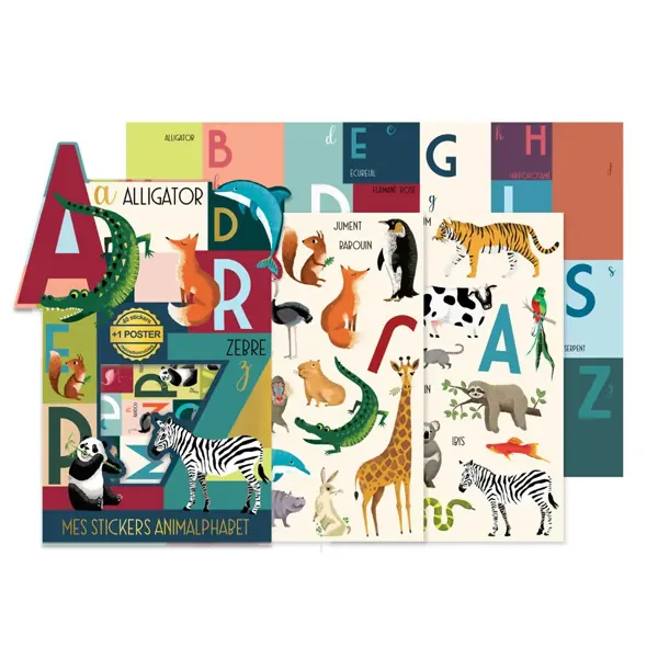 JEU STICKERS - POSTER ANIMALPHABET - CARTES DART – Image 2