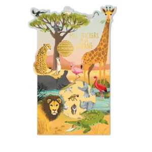 JEU STICKERS - POSTER SAVANE - CARTES DART