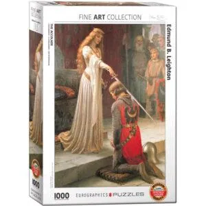 PUZZLE EUROGRAPHICS - BEAUX ARTS : E. BLAIR LEIGHTON : L'ADOUBEMENT - 1000 PIECES