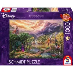PUZZLE SCHMIDT DISNEY - T. KINKADE : BLANCHE NEIGE ET LA REINE - 1000 PIECES