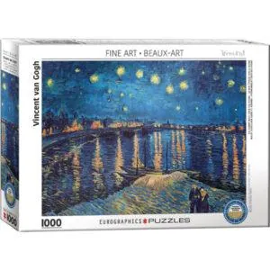 PUZZLE EUROGRAPHICS - BEAUX ARTS - V. VAN GOGH : LA NUIT ETOILEE SUR LE RHONE - 1000 PIECES