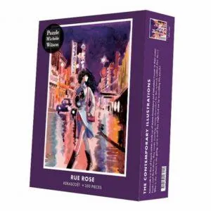 PUZZLE BOIS WILSON - KERASCOET : BLUE ROSE - 350 PIECES