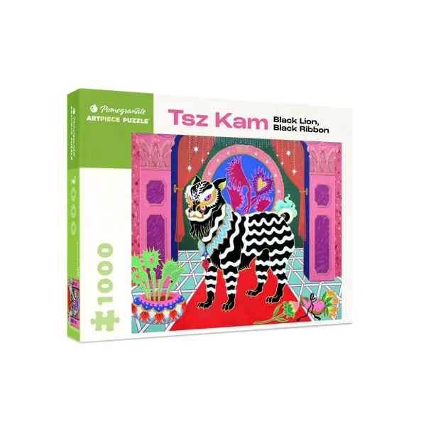 PUZZLE POMEGRANATE - TSZ KAM : BLACK LION BLACK RIBBON - 1000 PIECES
