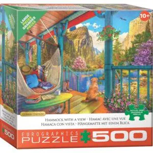 PUZZLE EUROGRAPHICS - D. DAVISON : HAMAC AVEC UNE VUE - 500 PIECES