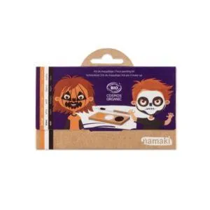 KIT MAQUILLAGE 3 COULEURS - CITROUILLE ET SQUELETTE - NAMAKI