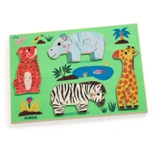 PUZZLE ENCASTREMENT BOIS COUCOU TIGRE - DJECO