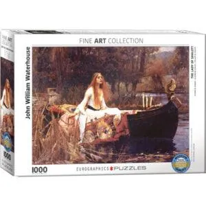 PUZZLE EUROGRAPHICS - BEAUX ARTS - J. W WATERHOUSE : LA DAME DE SHALOTT - 1000 PIECES