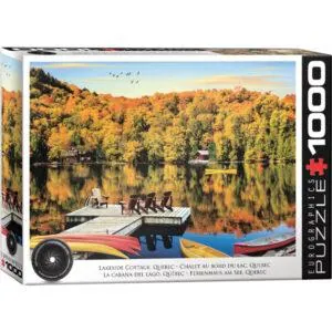 PUZZLE EUROGRAPHICS : CHALET AU BORD DU LAC QUEBEC - 1000 PIECES