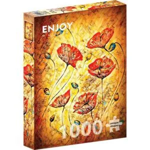 PUZZLE ENJOY : PEINTURE DE COQUELICOTS ROUGES - 1000 PIECES