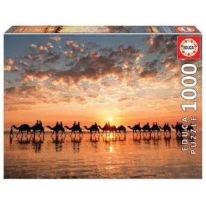 PUZZLE EDUCA : CREPUSCULE DORE A CABLE BEACH AUSTRALIE - 1000 PIECES