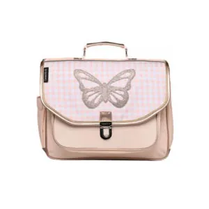 CARTABLE PRIMAIRE 38 CM - PAPILLON VICHY - CARAMEL ET CNIE