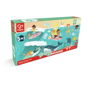PUZZLE STORYTELLING 3 EN 1 : AMIS DE L'OCEAN - 3 X 48 PIECES