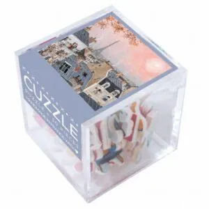PUZZLE CUBE BOIS WILSON - F. DELACROIX : CIEL ROSE - 30 PIECES