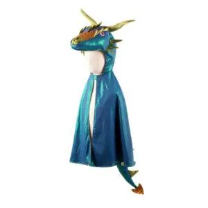 CAPE DE DRAGON VERT EMERAUDE IRISE - TAILLE 5/6 - GREAT PRETENDERS