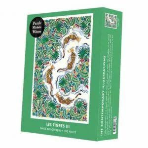PUZZLE BOIS WILSON - E. BOUGUEREAU : LES TIGRES III - 500 PIECES