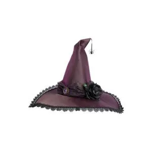 CHAPEAU DE SORCIERE VIOLET AVEC ARAIGNEE - GREAT PRETENDERS