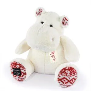 PELUCHE HIPPO - BLANC NOEL 40CM - HISTOIRE D OURS