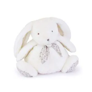 PELUCHE GRAND LAPIN - LAPIN DOUDOU - BLANC 42 CM - DOUDOU ET COMPAGNIE