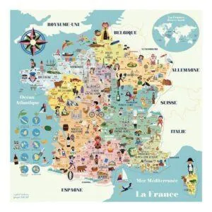 CARTE DE FRANCE MAGNETIQUE - INGELA P. ARRHENIUS - VILAC
