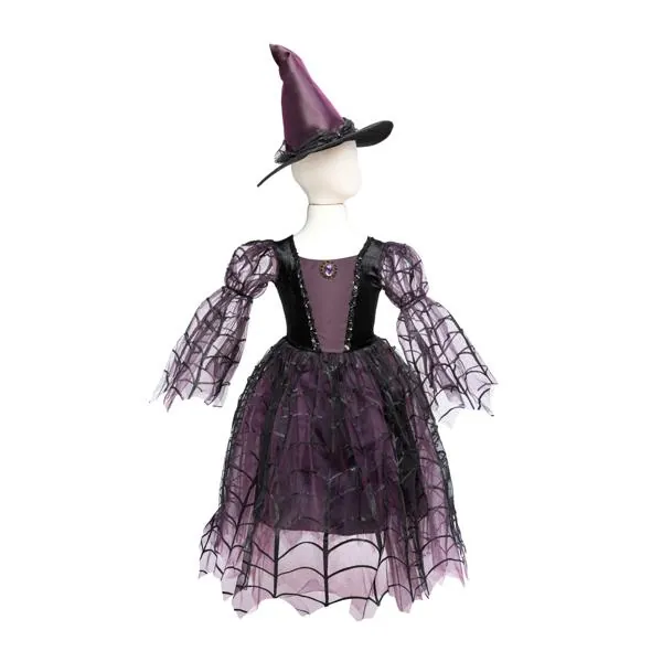 ROBE DE SORCIERE ARAIGNEE AVEC CHAPEAU - TAILLE 3/4 GREAT PRETENDERS