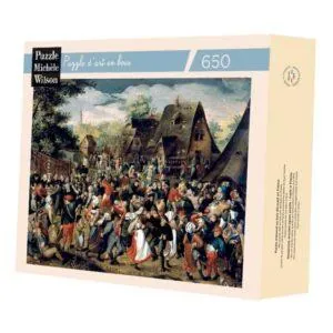 PUZZLE BOIS WILSON - P. BRUEGEL LE JEUNE - FETE CHAMPETRE - 650 PIECES