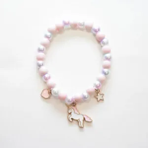 BRACELET PERLES LICORNE - YUKO.B
